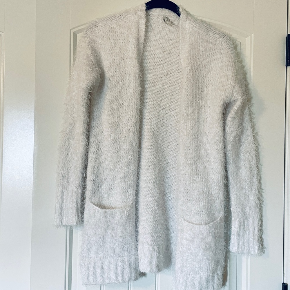 Womens Size Extra Small XS Mudd Cardigan Sweater White